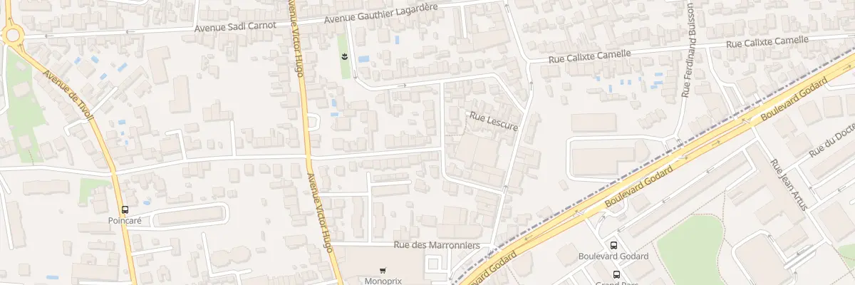 Plan du 164 Rue Raymond Poincaré au Bouscat