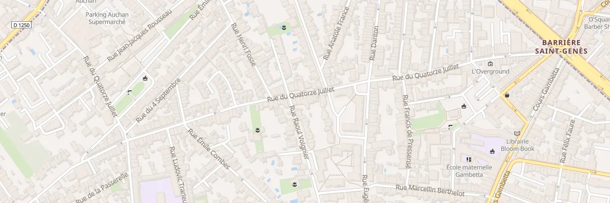 Plan du 114 Rue du Quatorze Juillet à Talence