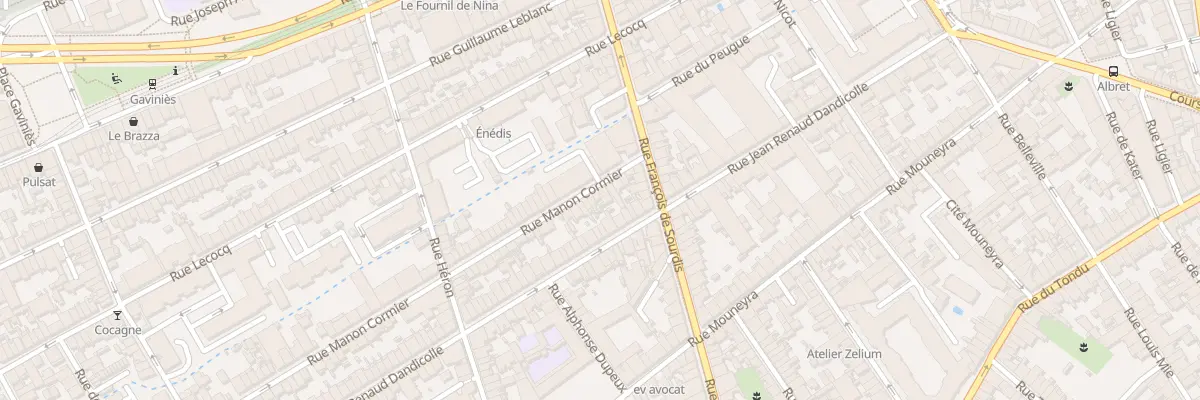 Plan du 14 Rue Manon Cormier à Bordeaux