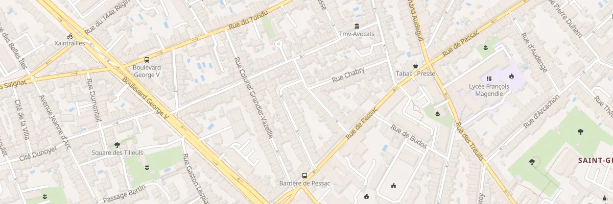 Plan du 15 Rue Auguste Merillon à Bordeaux