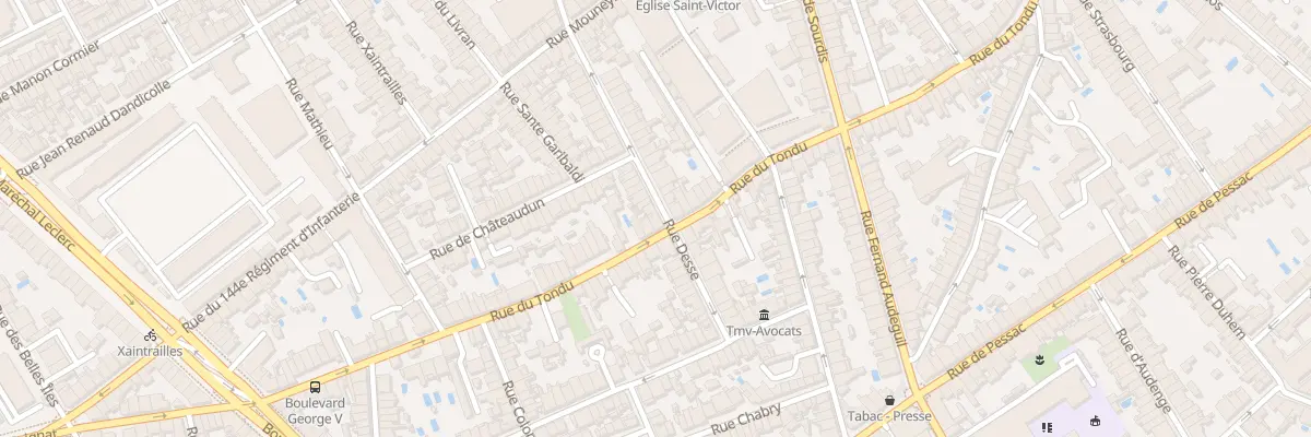 Plan du 171 Rue du Tondu à Bordeaux