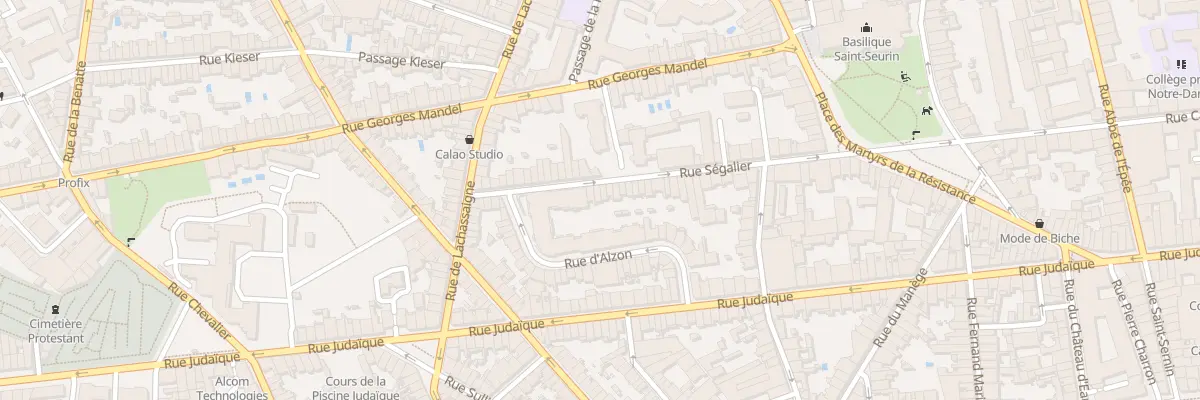 Plan du 58 Rue Ségalier à Bordeaux