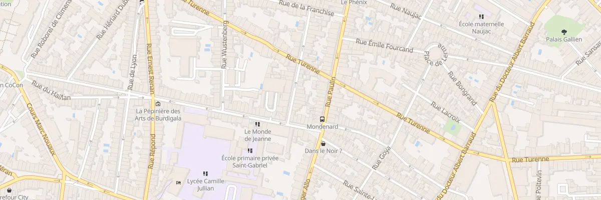 Plan du 12 Rue Colbert à Bordeaux