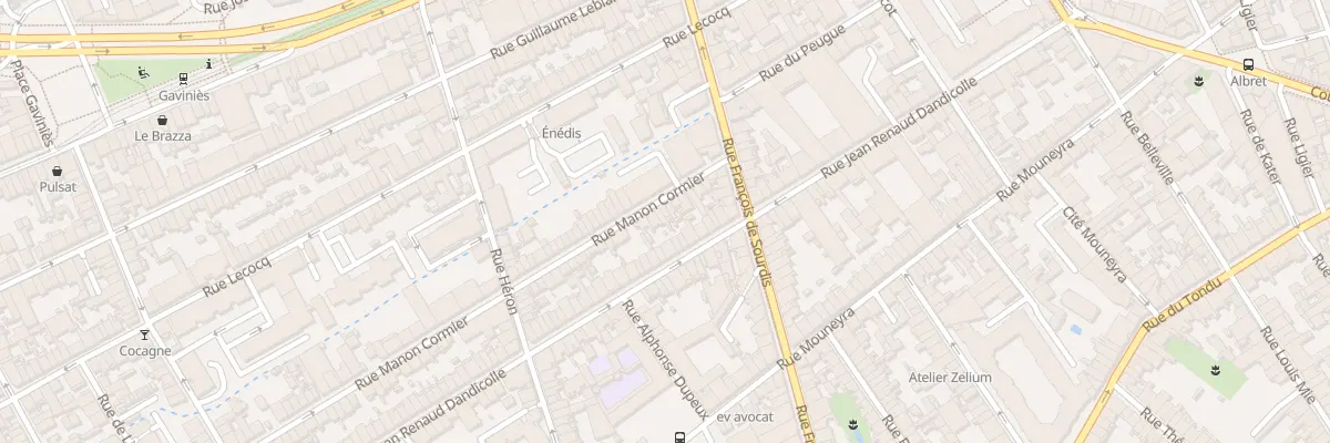 Plan du 20 Rue Manon Cormier à Bordeaux