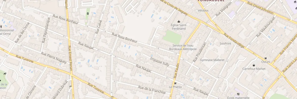 Plan du 30 Rue Rosa Bonheur à Bordeaux