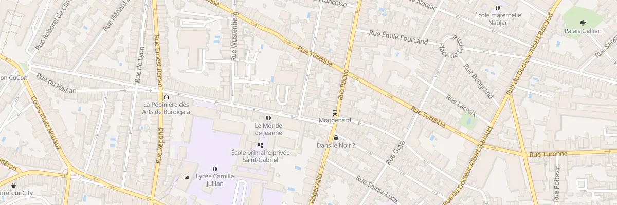 Plan du 6 Rue Colbert à Bordeaux
