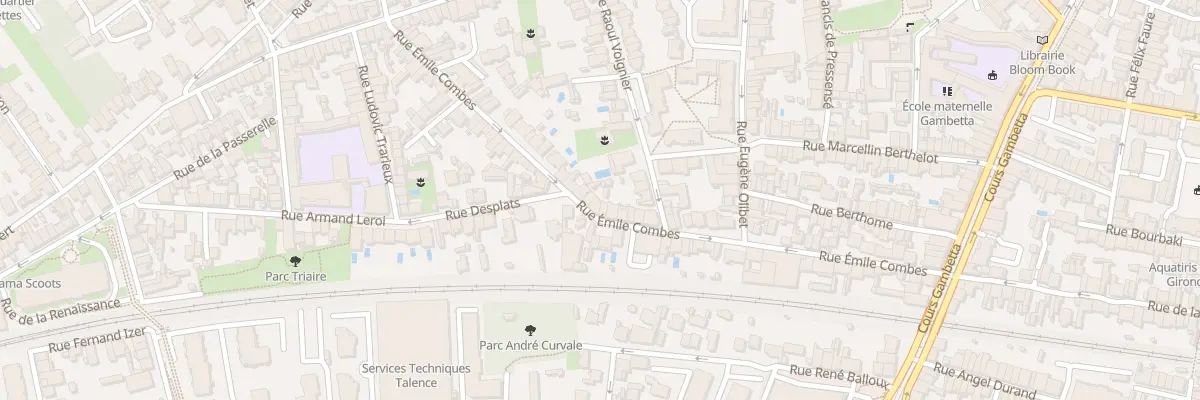 Plan du 77 Rue Émile Combes à Talence