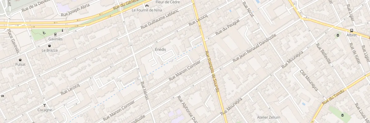 Plan du 17 Rue Manon Cormier à Bordeaux