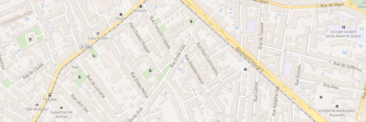 Plan du 28 Rue Emile Zola à Talence