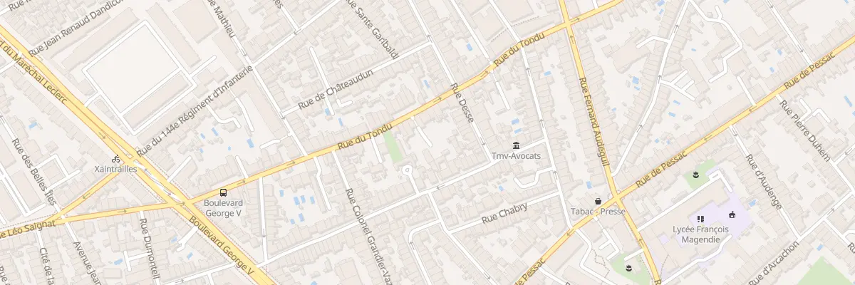 Plan du 178 Rue du Tondu à Bordeaux