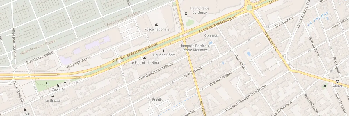 Plan du 9 Rue Guillaume Leblanc à Bordeaux