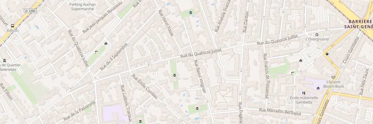 Plan du 124 Rue du Quatorze Juillet à Talence