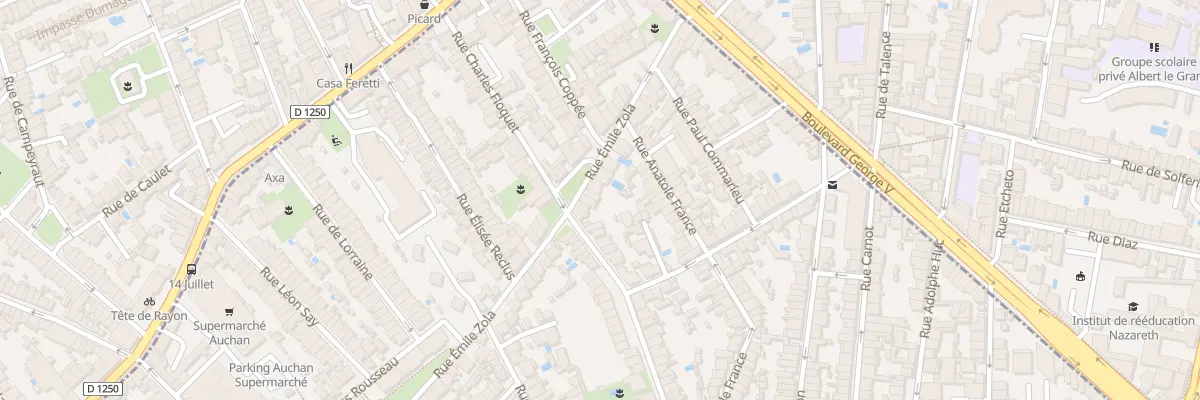 Plan du 38 Rue Emile Zola à Talence