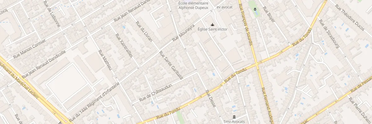 Plan du 17 Rue Desse à Bordeaux