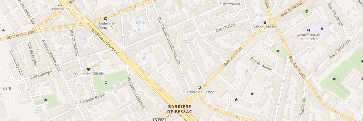 Plan du 50 Rue Col Grandier-Vazeille à Bordeaux