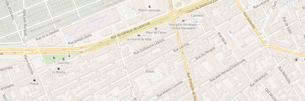 Plan du 26 Rue Guillaume Leblanc à Bordeaux