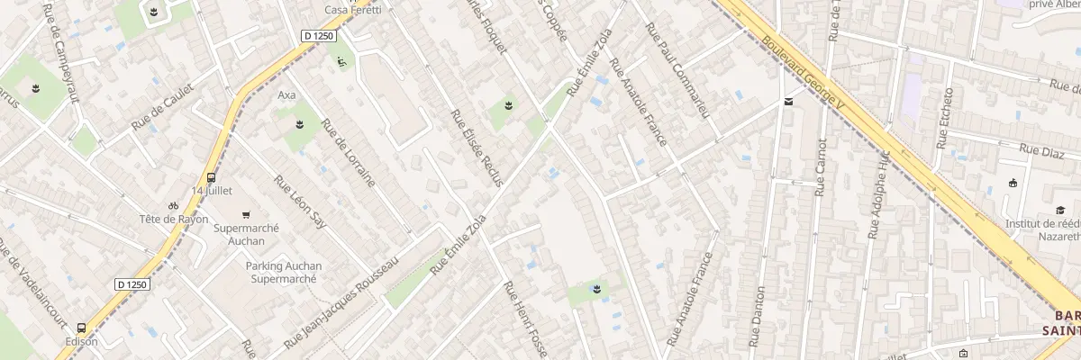 Plan du 50 Rue Emile Zola à Talence