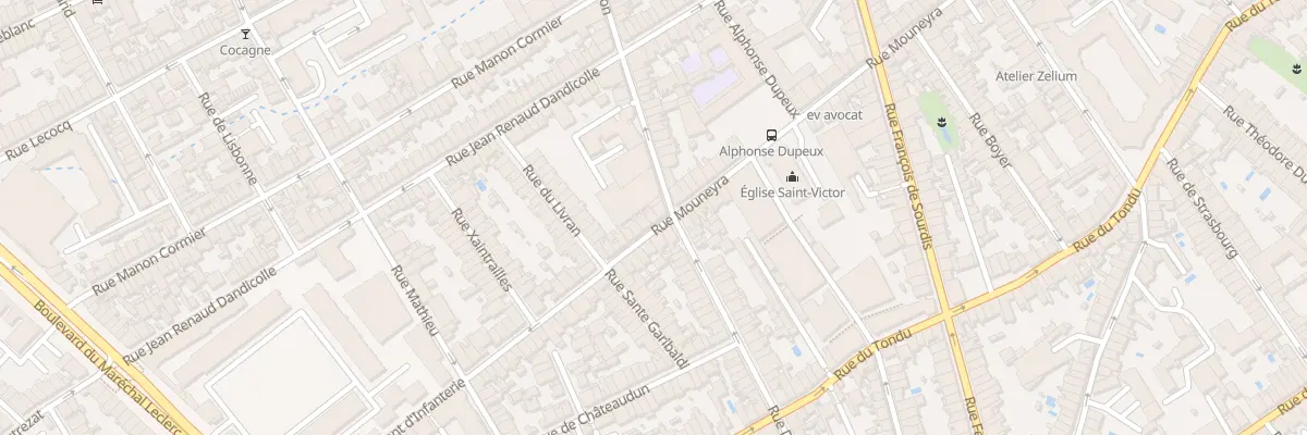 Plan du 185 Rue Mouneyra à Bordeaux