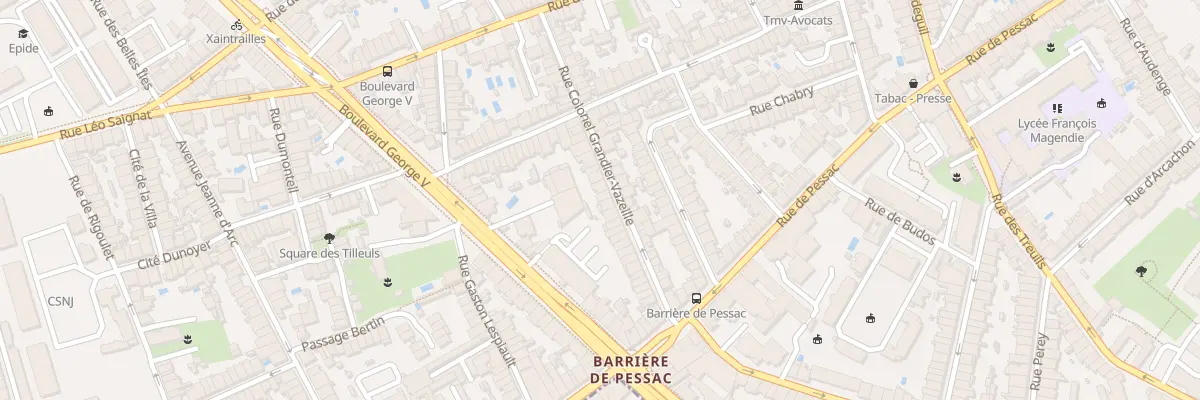 Plan du 43 Rue Col Grandier Vazeille à Bordeaux