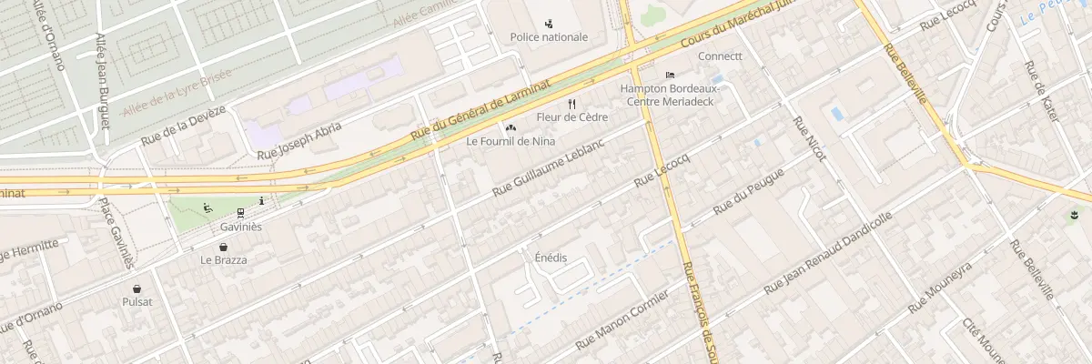 Plan du 30 Rue Guillaume Leblanc à Bordeaux