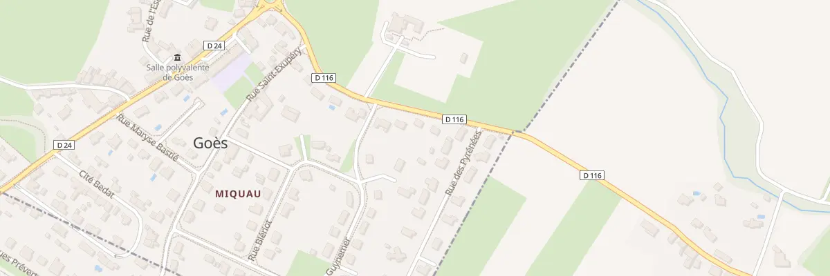 Plan du 20 Rue du Chateau à Goès