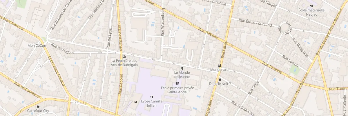 Plan du 89 Rue Mondenard à Bordeaux