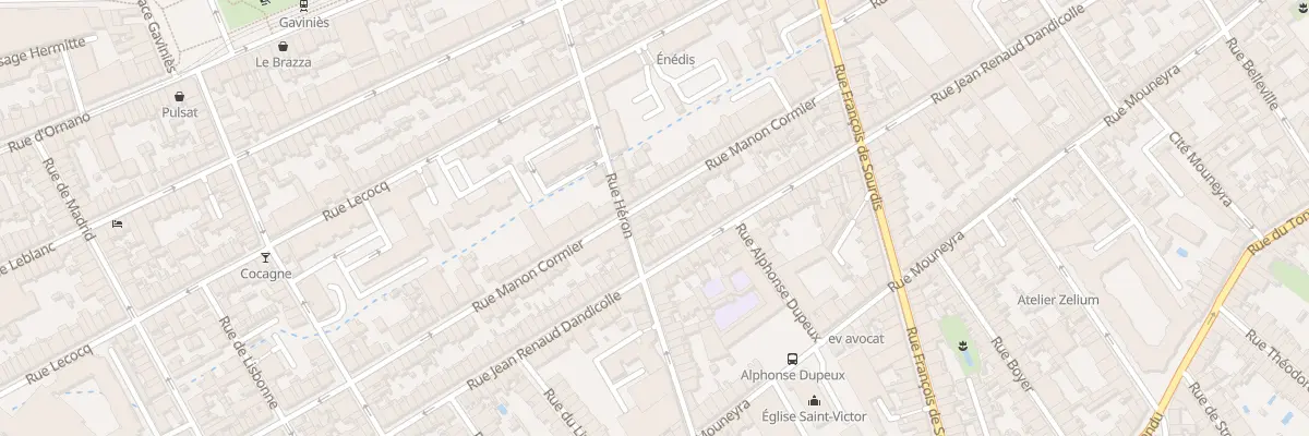 Plan du 50 Rue Manon Cormier à Bordeaux