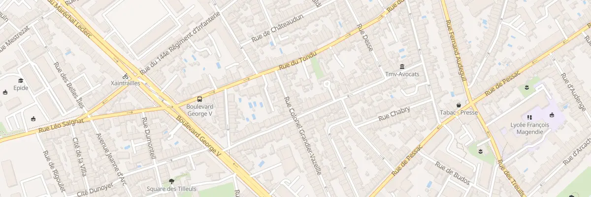 Plan du 16 Rue Col Grandier-Vazeille à Bordeaux