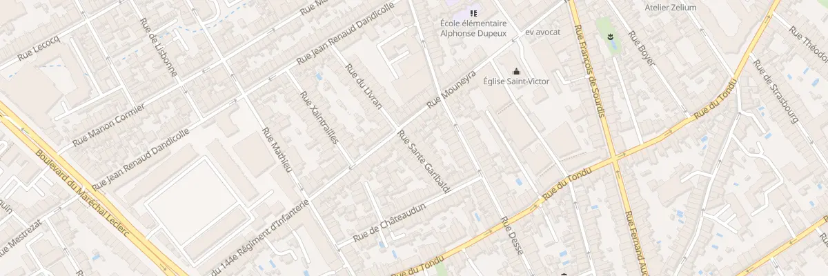 Plan du 2 Rue Sante Garibaldi à Bordeaux