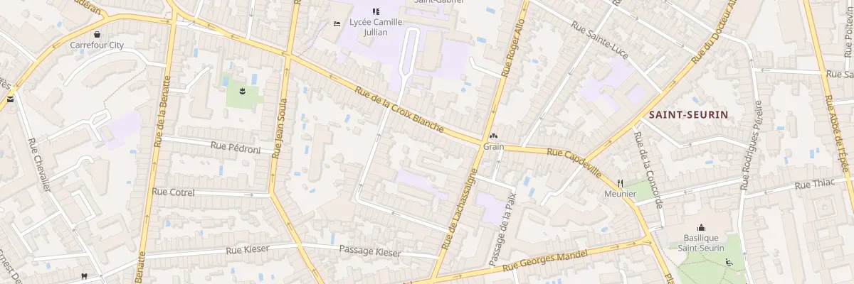 Plan du 20 Rue de la Croix Blanche à Bordeaux
