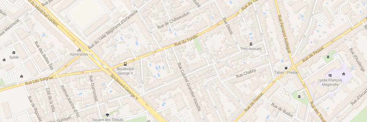 Plan du 14 Rue Col Grandier-Vazeille à Bordeaux