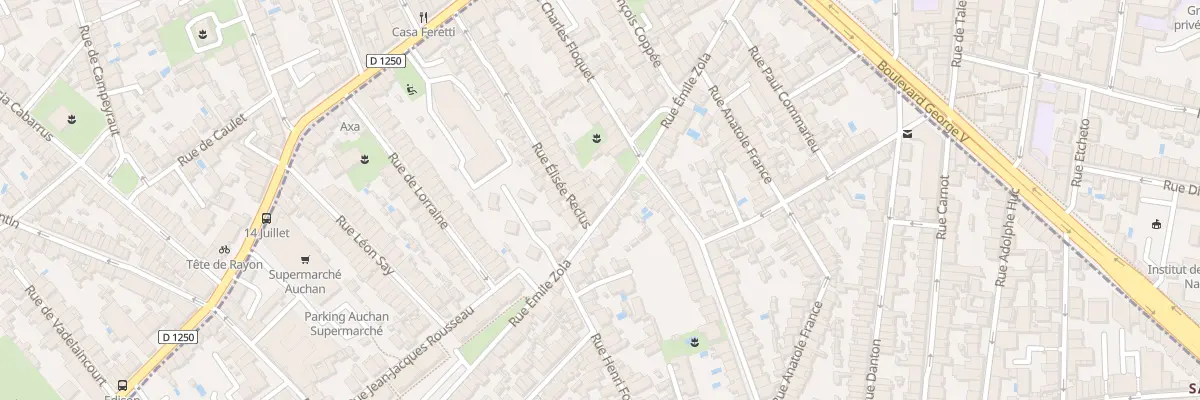 Plan du 55 Rue Emile Zola à Talence
