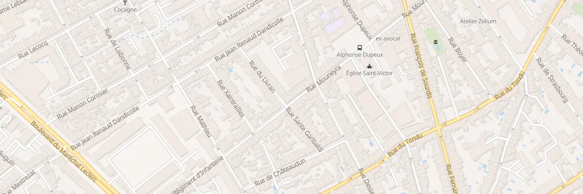 Plan du 195 Rue Mouneyra à Bordeaux