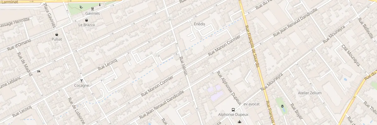 Plan du 57 Rue Manon Cormier à Bordeaux