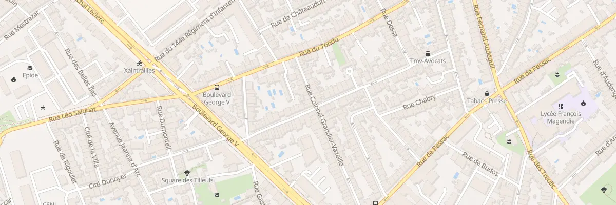 Plan du 23 Rue Col Grandier-Vazeille à Bordeaux