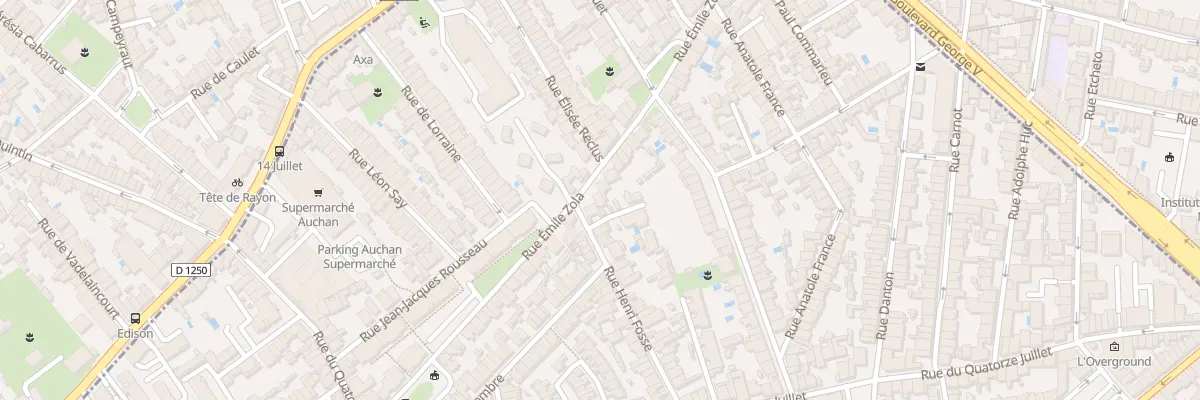 Plan du 62 Rue Emile Zola à Talence
