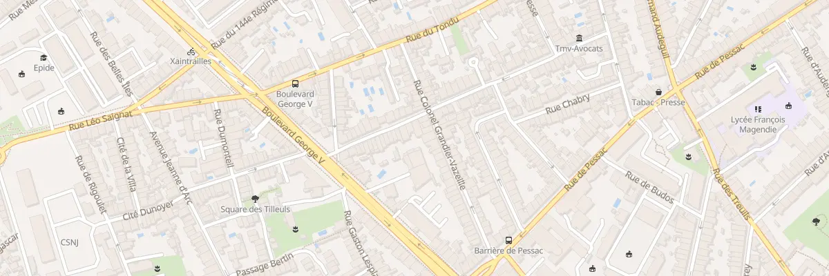 Plan du 64 Rue de Patay à Bordeaux