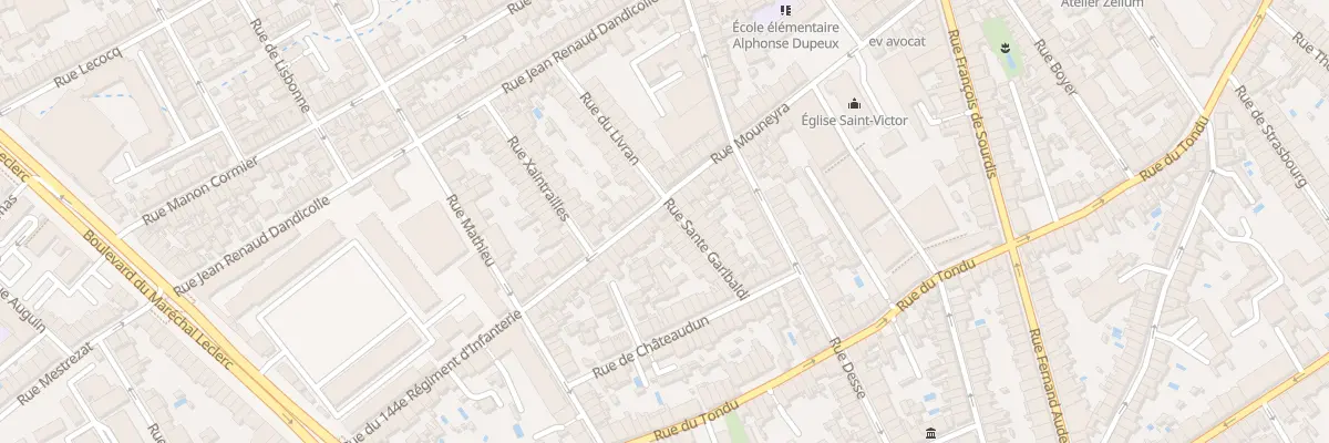 Plan du 188 Rue Mouneyra à Bordeaux