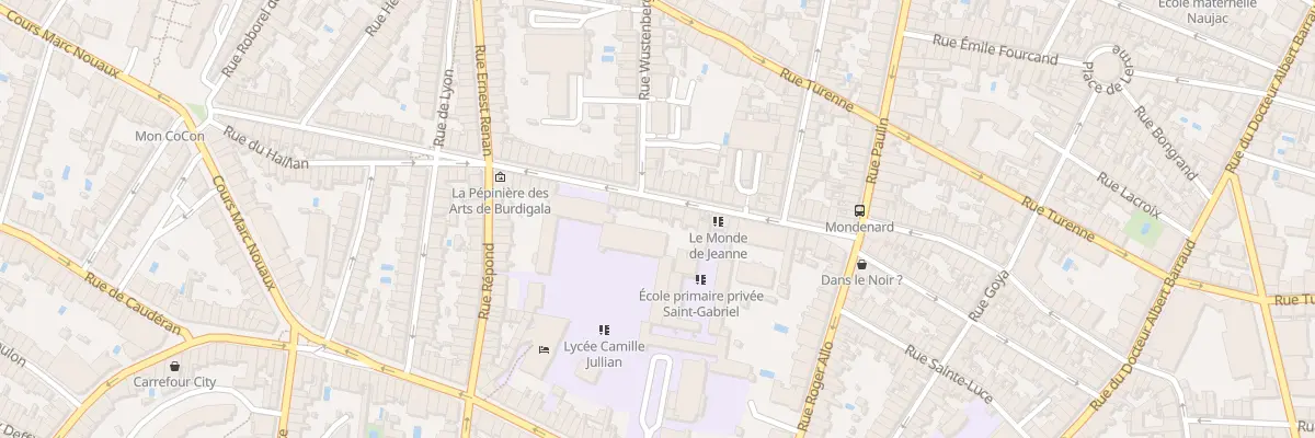 Plan du 80 Rue Mondenard à Bordeaux