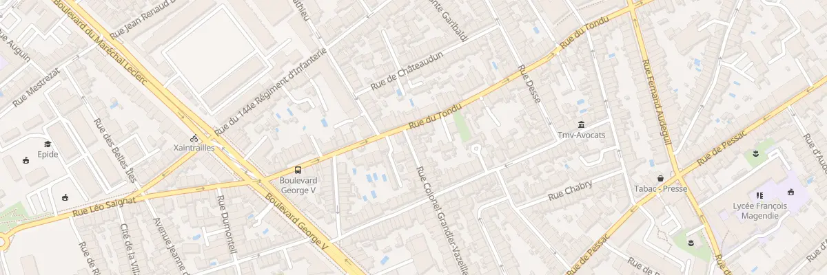 Plan du 2 Rue Col Grandier-Vazeille à Bordeaux