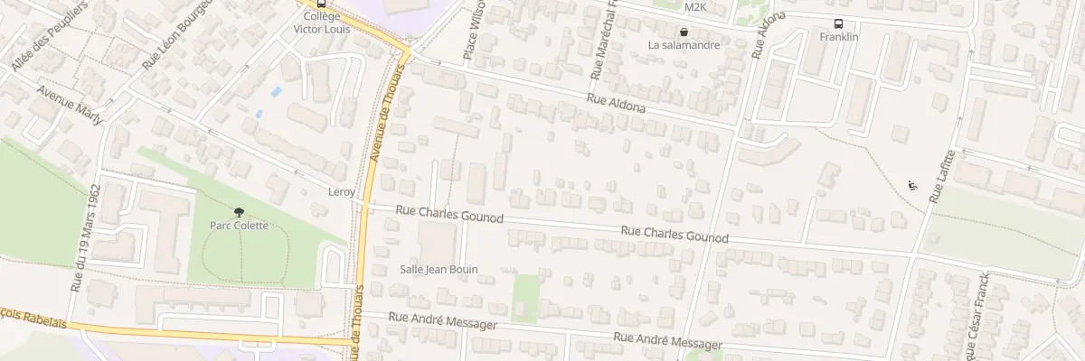 Plan du 20 Rue Charles Gounod à Talence