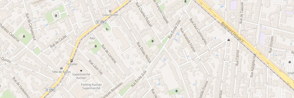Plan du 52 Rue Elisee Reclus à Talence