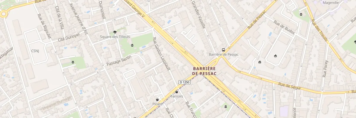 Plan du 55 Bd George V à Bordeaux