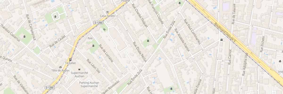 Plan du 50 Rue Elisee Reclus à Talence