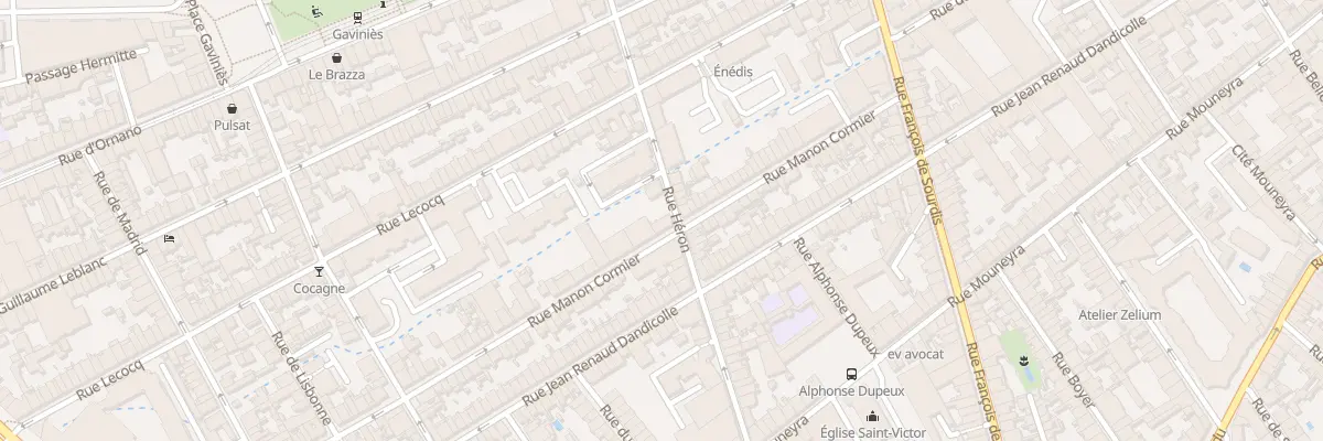 Plan du 61 Rue Manon Cormier à Bordeaux