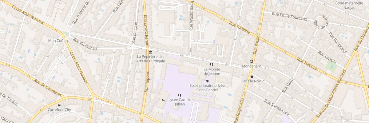 Plan du 88 Rue Mondenard à Bordeaux