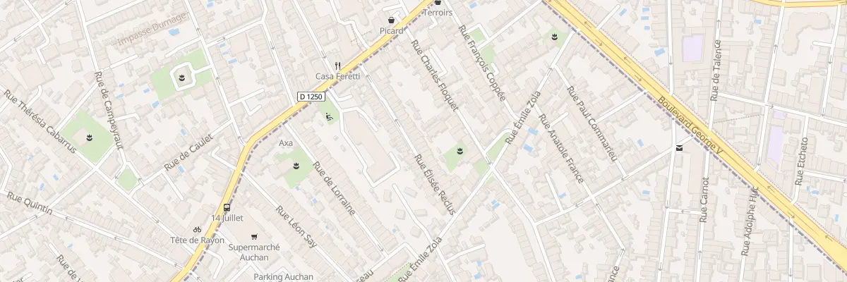 Plan du 38 Rue Elisee Reclus à Talence