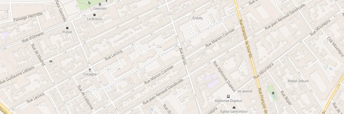 Plan du 69 Rue Manon Cormier à Bordeaux