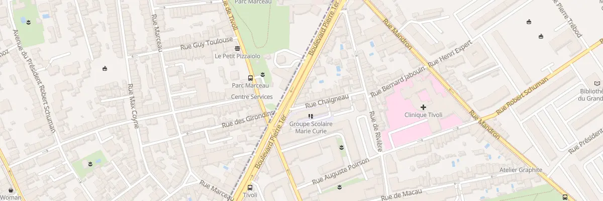 Plan du 68 Bd Pierre 1er à Bordeaux