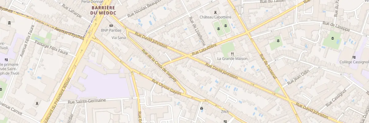 Plan du 30 Rue Labottière à Bordeaux